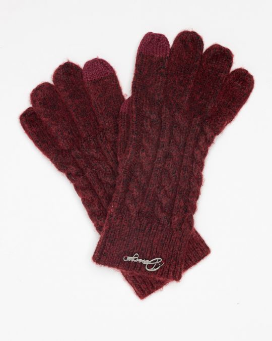 BORDEAUX WOMEN'S KNITTED GLOVES 2D25FW8527KE1101
