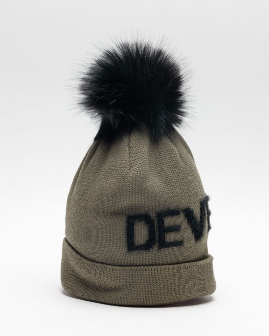 KHAKI WOMEN'S KNITTED BEANIE 2D25FW8505HA1101