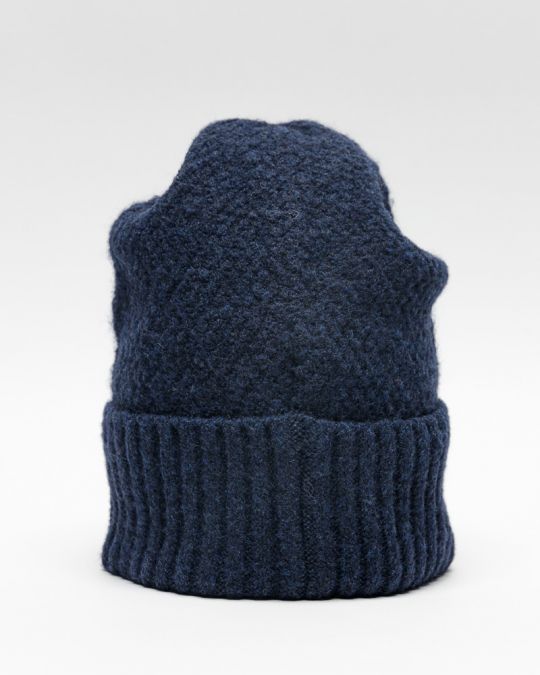 BLUE WOMEN'S KNITTED BEANIE 2D25FW8510HA1101