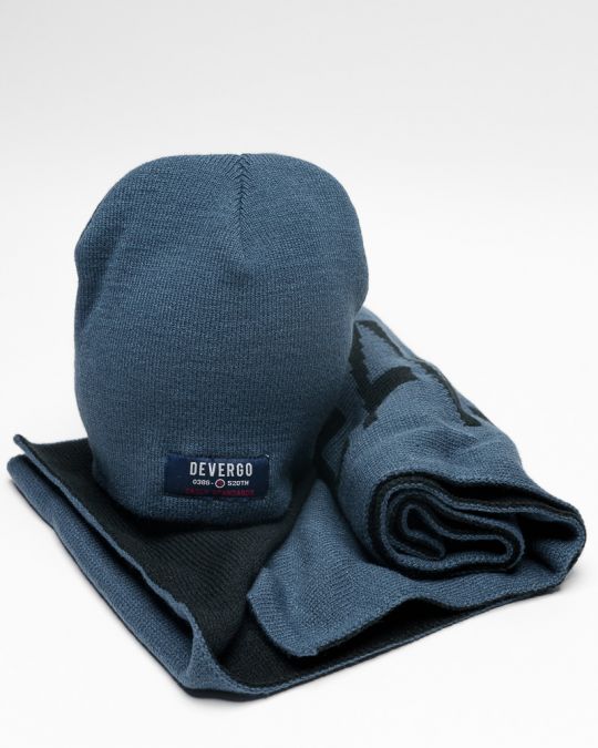 BLUE MEN'S KNITTED CAP 1D25FW8010HA1100