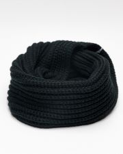 BLACK MEN'S KNITTED SCARF