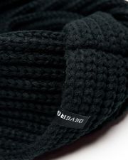 BLACK MEN'S KNITTED SCARF
