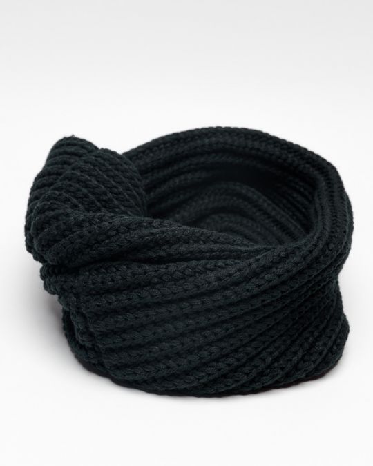 BLACK MEN'S KNITTED SCARF 1D25FW8031SC1101