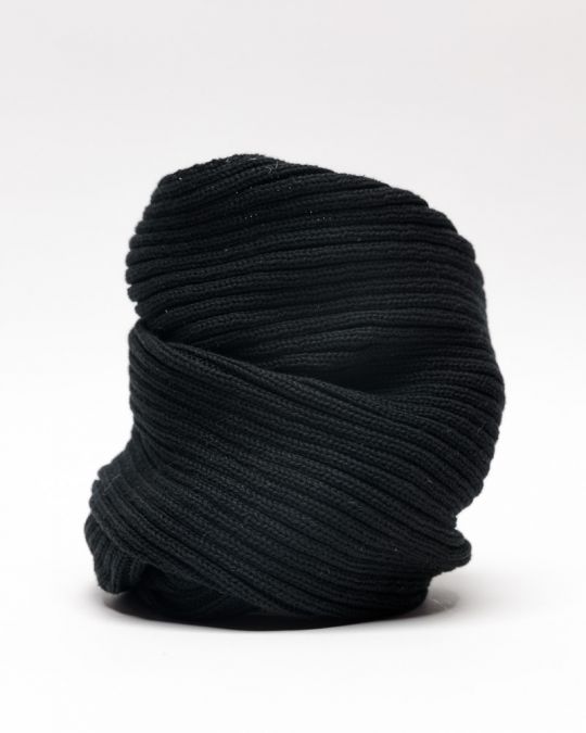 BLACK MEN'S KNITTED SCARF 1D25FW8030SC1101