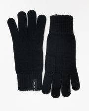 BLACK MEN'S KNITTED GLOVES