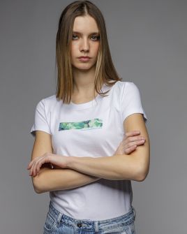 WHITE WOMEN'S SHORT SLEEVE T-SHIRT 2D26SS4541SS0105