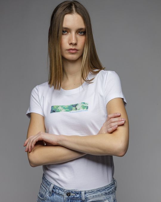 WHITE WOMEN'S SHORT SLEEVE T-SHIRT 2D26SS4541SS0105