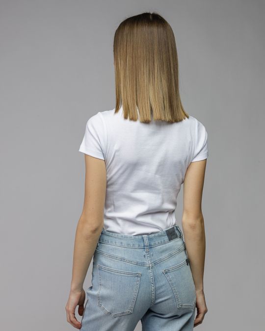 WHITE WOMEN'S SHORT SLEEVE T-SHIRT 2D26SS4521SS3305