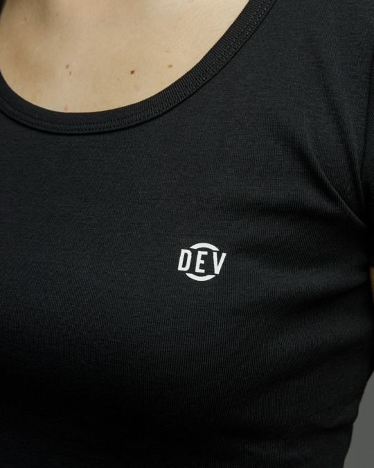 BLACK WOMEN'S SHORT SLEEVE T-SHIRT 2D26SS4521SS3305