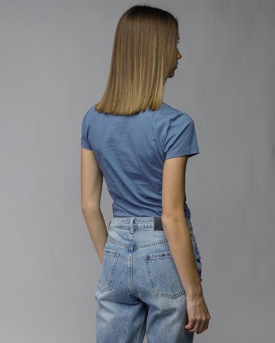 KÉK NŐI RÖVID UJJÚ PÓLÓ 2D26SS4541SS0105