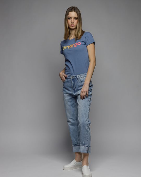 KÉK NŐI RÖVID UJJÚ PÓLÓ 2D26SS4544SS0105