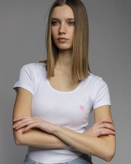 FEHÉR NŐI RÖVID UJJÚ PÓLÓ 2D26SS4521SS3305