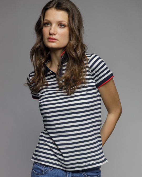 KÉK NŐI RÖVID UJJÚ PÓLÓ 2D26SS4528SS0105