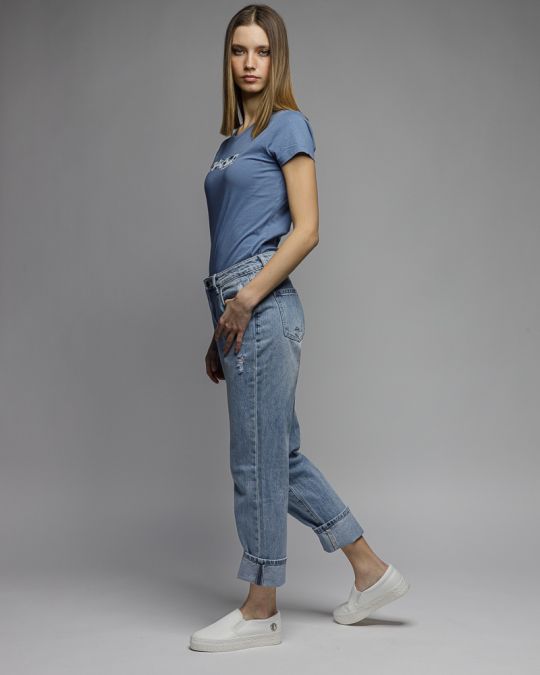 KÉK NŐI RÖVID UJJÚ PÓLÓ 2D26SS4541SS0105