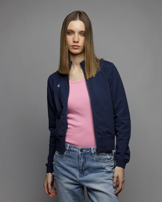 BLUE WOMEN'S ZIP SWEATER 2D26SS4586KA0705
