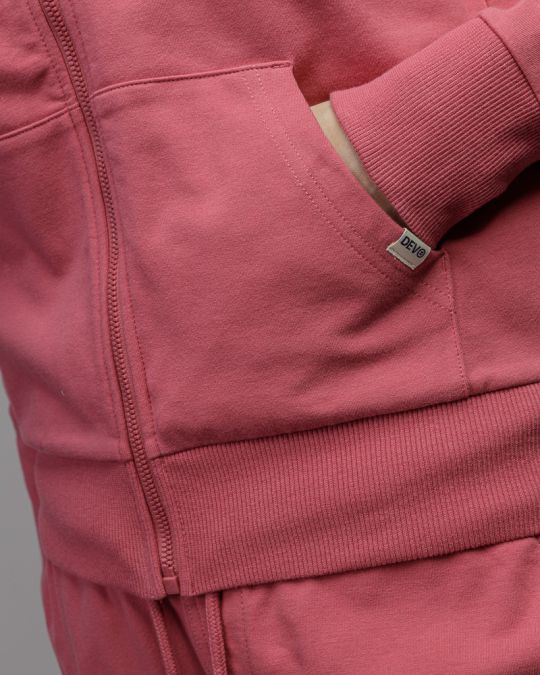 PINK WOMEN'S HOODED ZIP SWEATER 2D26SS4587KA0705