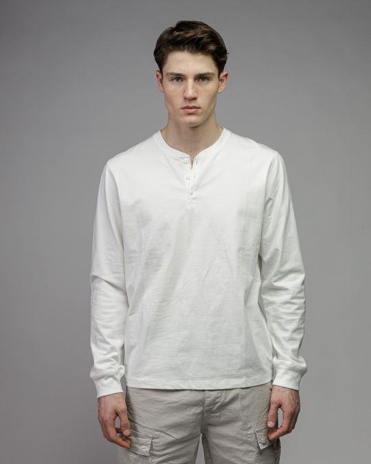 WHITE MEN'S LONG SLEEVE T-SHIRT 1D26SS4000LS0105