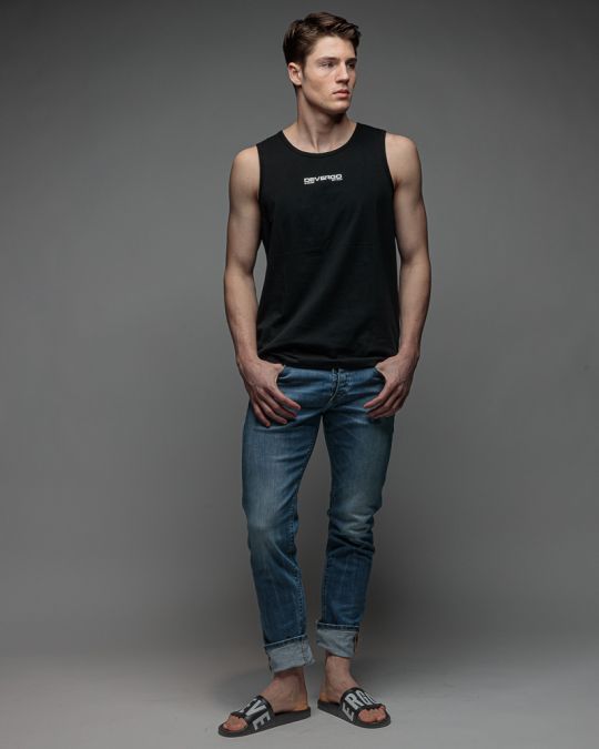 FEKETE FÉRFI PAMUT TRIKÓ 1D26SS4013SL0105