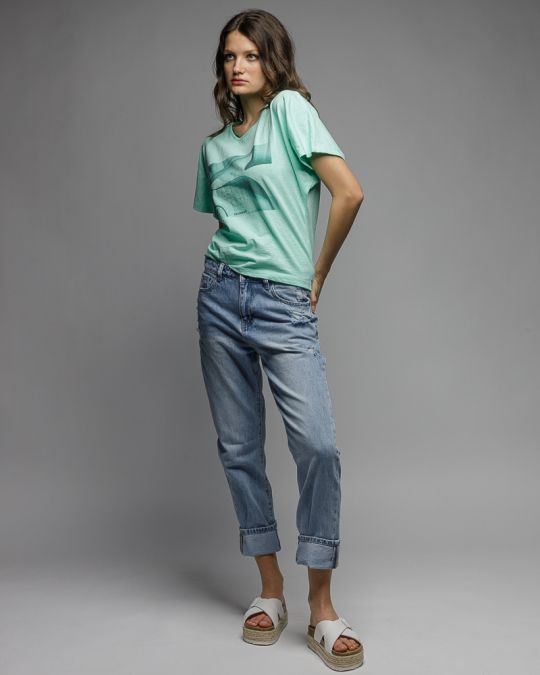 KÉK NŐI RÖVID UJJÚ PÓLÓ 2D26SS4537SS0105