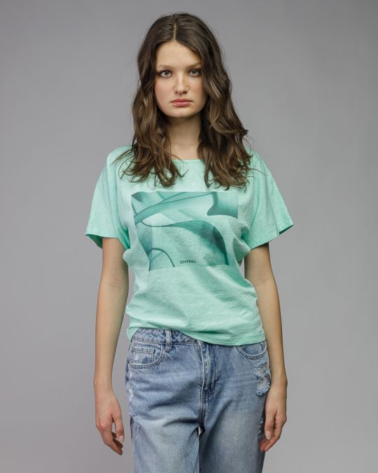 KÉK NŐI RÖVID UJJÚ PÓLÓ 2D26SS4537SS0105