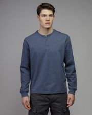 BLUE MEN'S LONG SLEEVE T-SHIRT