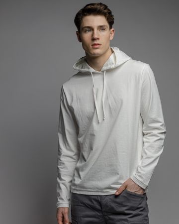 WHITE MEN'S LONG SLEEVE T-SHIRT 1D26SS4004LS0105