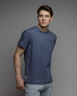 KÉK MEN'S SHORT SLEEVE T-SHIRT 1D26SS4046SS0105