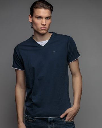 KÉK MEN'S SHORT SLEEVE T-SHIRT 1D26SS4055SS0105