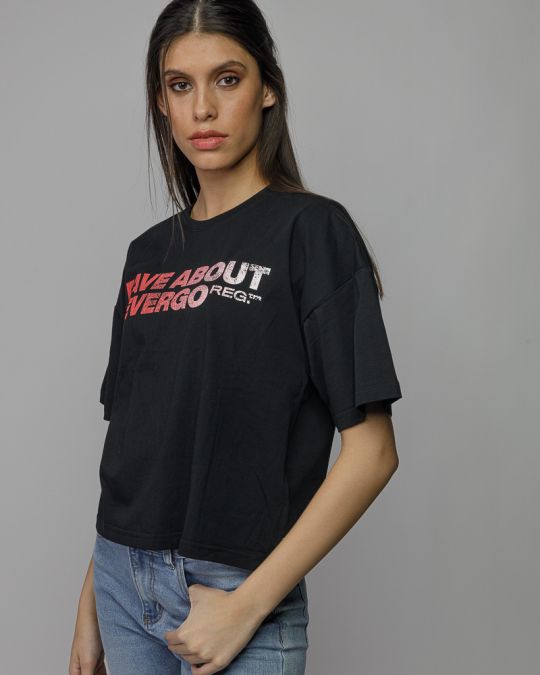 BLACK WOMEN'S SHORT SLEEVE T-SHIRT 2D26SS4526SS0105