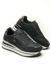 BLACK WOMEN'S SNEAKER  - PEARL