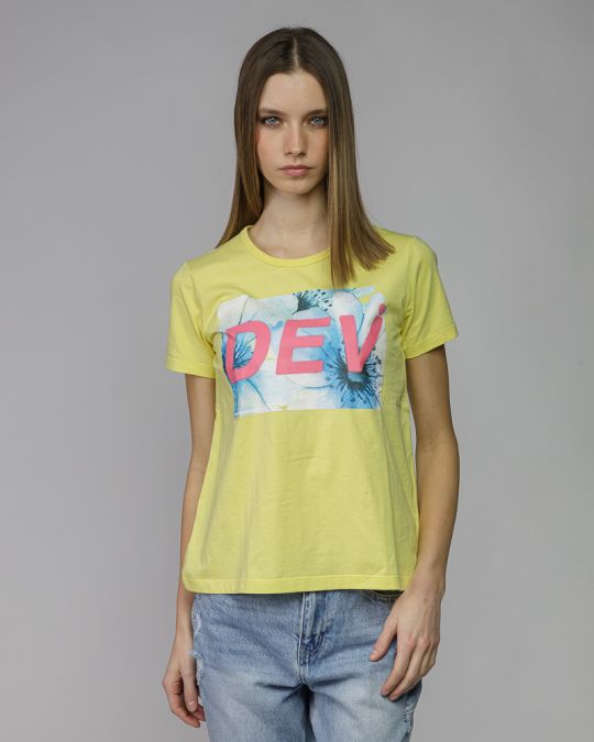 YELLOW WOMEN'S SHORT SLEEVE T-SHIRT 2D26SS4540SS0105