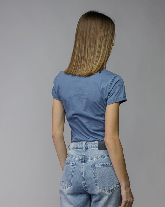 KÉK NŐI RÖVID UJJÚ PÓLÓ 2D26SS4544SS0105