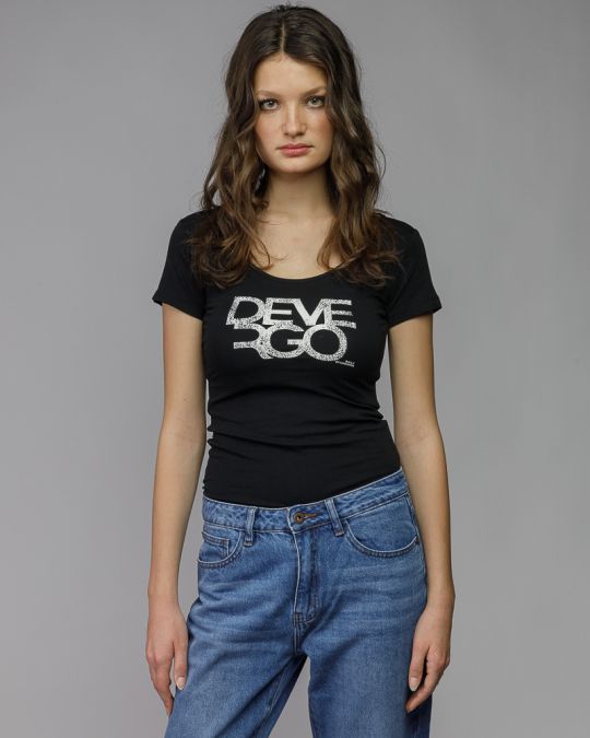 FEKETE NŐI RÖVID UJJÚ PÓLÓ 2D26SS4552SS0205