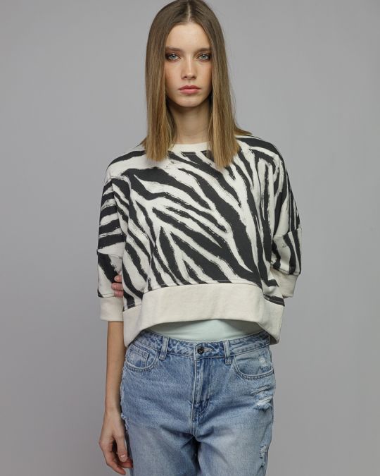 BLACK WOMEN'S SWEATSHIRT 2D26SS4590SS0705