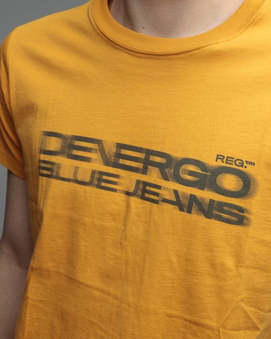 YELLOW MEN'S SHORT SLEEVE T-SHIRT 1D26SS4027SS0105