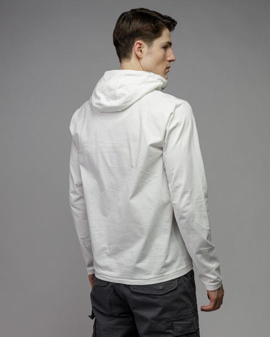 WHITE MEN'S LONG SLEEVE T-SHIRT 1D26SS4004LS0105