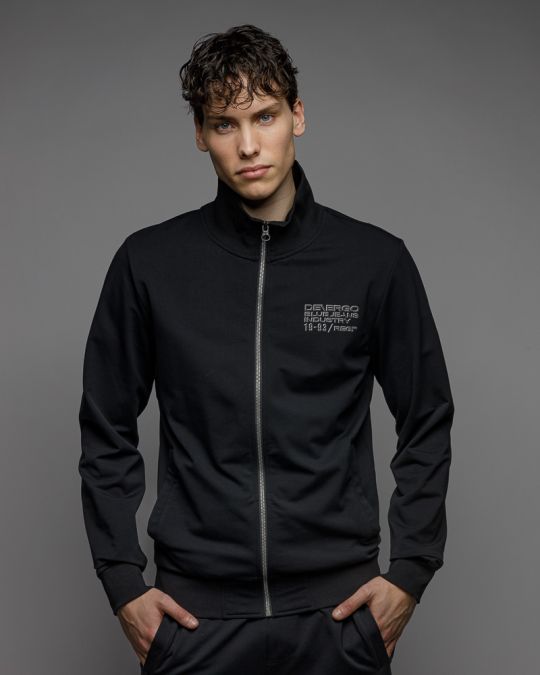 FEKETE FÉRFI CIPZÁRAS PULÓVER 1D26SS4085KA0705