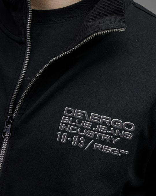 FEKETE FÉRFI CIPZÁRAS PULÓVER 1D26SS4085KA0705