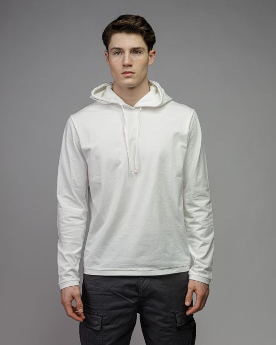 WHITE MEN'S LONG SLEEVE T-SHIRT 1D26SS4004LS0105