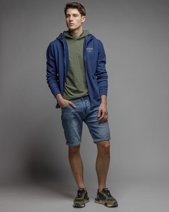 KÉK FÉRFI CIPZÁRAS PULÓVER 1D26SS4083KA0706