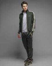 KHAKI FÉRFI CIPZÁRAS PULÓVER