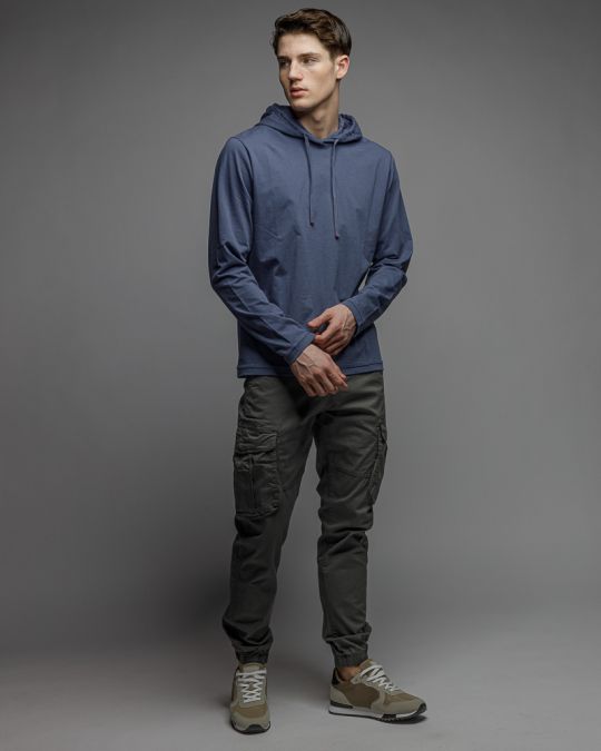 BLUE MEN'S LONG SLEEVE T-SHIRT 1D26SS4004LS0105