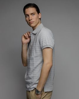 GREY MEN'S SHORT SLEEVE POLO SHIRT 1D26SS4015SS0101