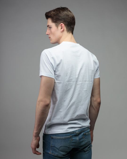 WHITE MEN'S SHORT SLEEVE T-SHIRT 1D26SS4018SS0105