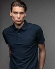 BLUE MEN'S SHORT SLEEVE POLO SHIRT