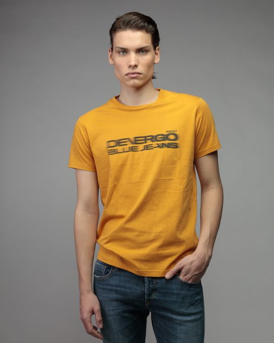 YELLOW MEN'S SHORT SLEEVE T-SHIRT 1D26SS4027SS0105