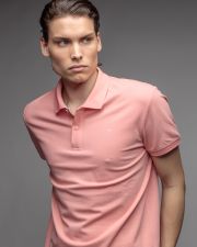 PINK MEN'S SHORT SLEEVE POLO SHIRT