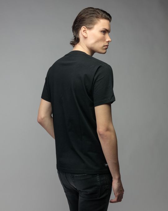 BLACK MEN'S SHORT SLEEVE T-SHIRT 1D26SS4040SS0105