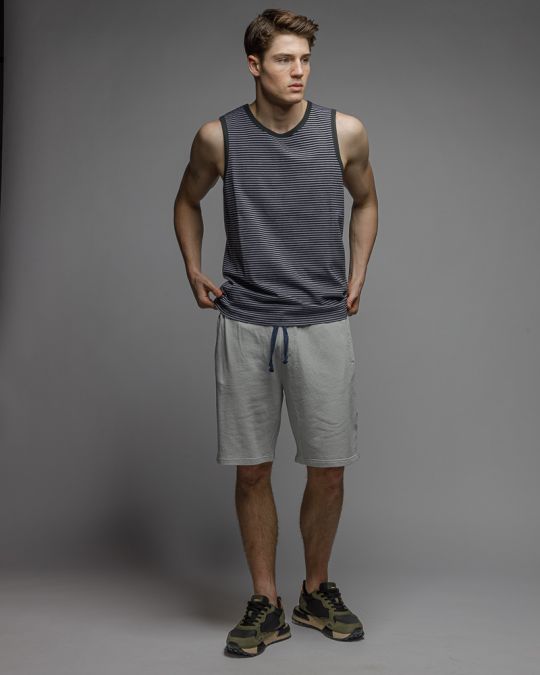 BLACK MEN'S SINGLET 1D26SS4010SL0105