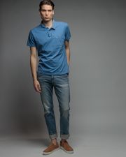 KÉK FÉRFI RÖVID UJJÚ PÓLÓ